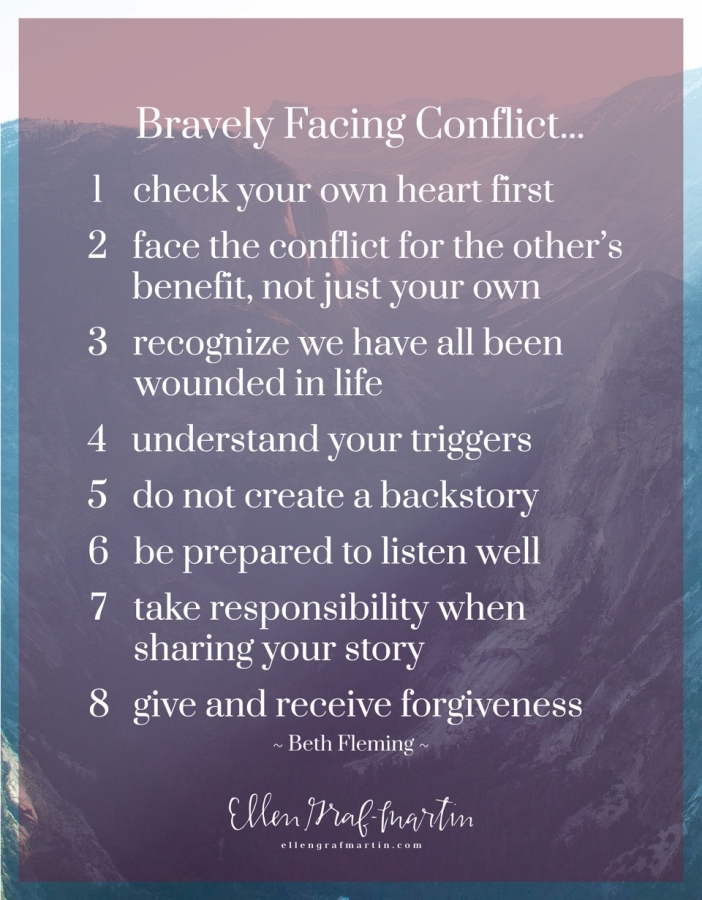 Beth Fleming - Bravely Facing Conflict - Printable